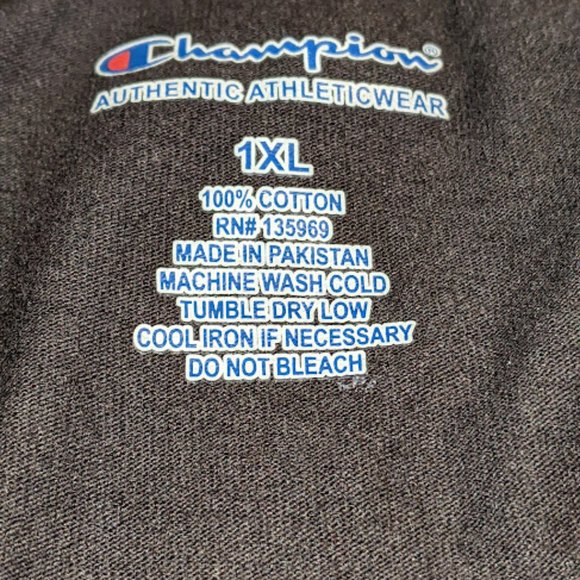 Champion Mens Big & Tall 1XL Black Graphic Logo T-Shirt XL New w/Tags - Picture 5 of 7